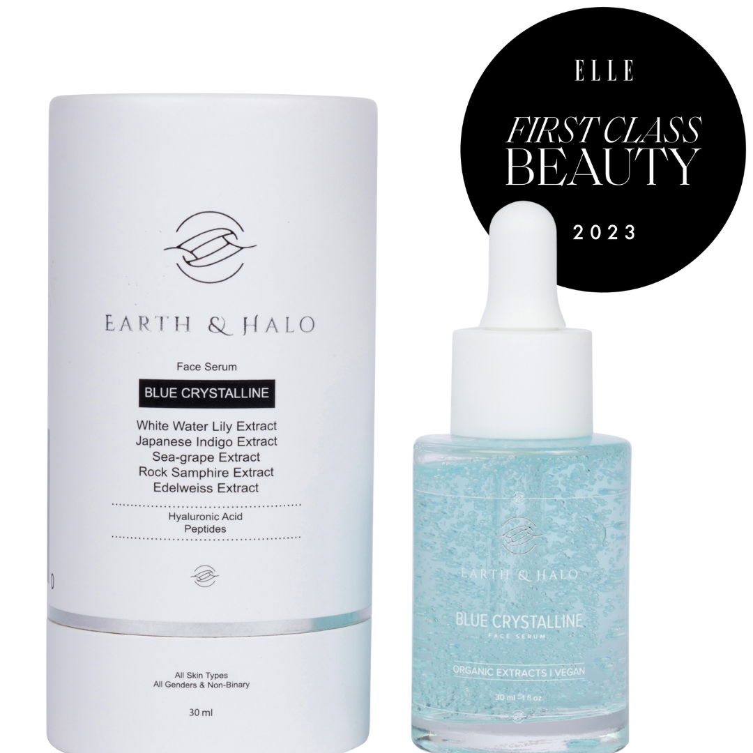 Blue Crystalline Face Serum 30 ml - Winner of Elle's 'Best Serum Of 2023.' Vegan, Organic Extracts